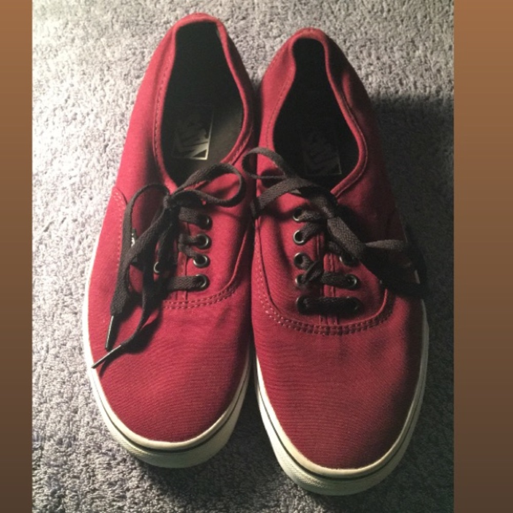 Dark red vans